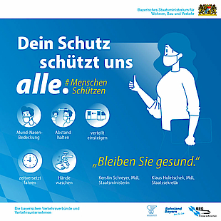 Pflicht zum Tragen einer Mund-Nasen-Bedeckung in Bussen und Bahnen des AVV